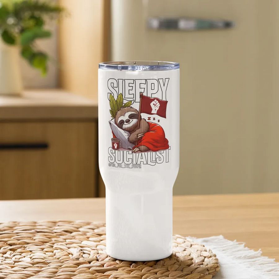 Pris - Sleepy Socialist -Travel Mug with a Handle product image (9)