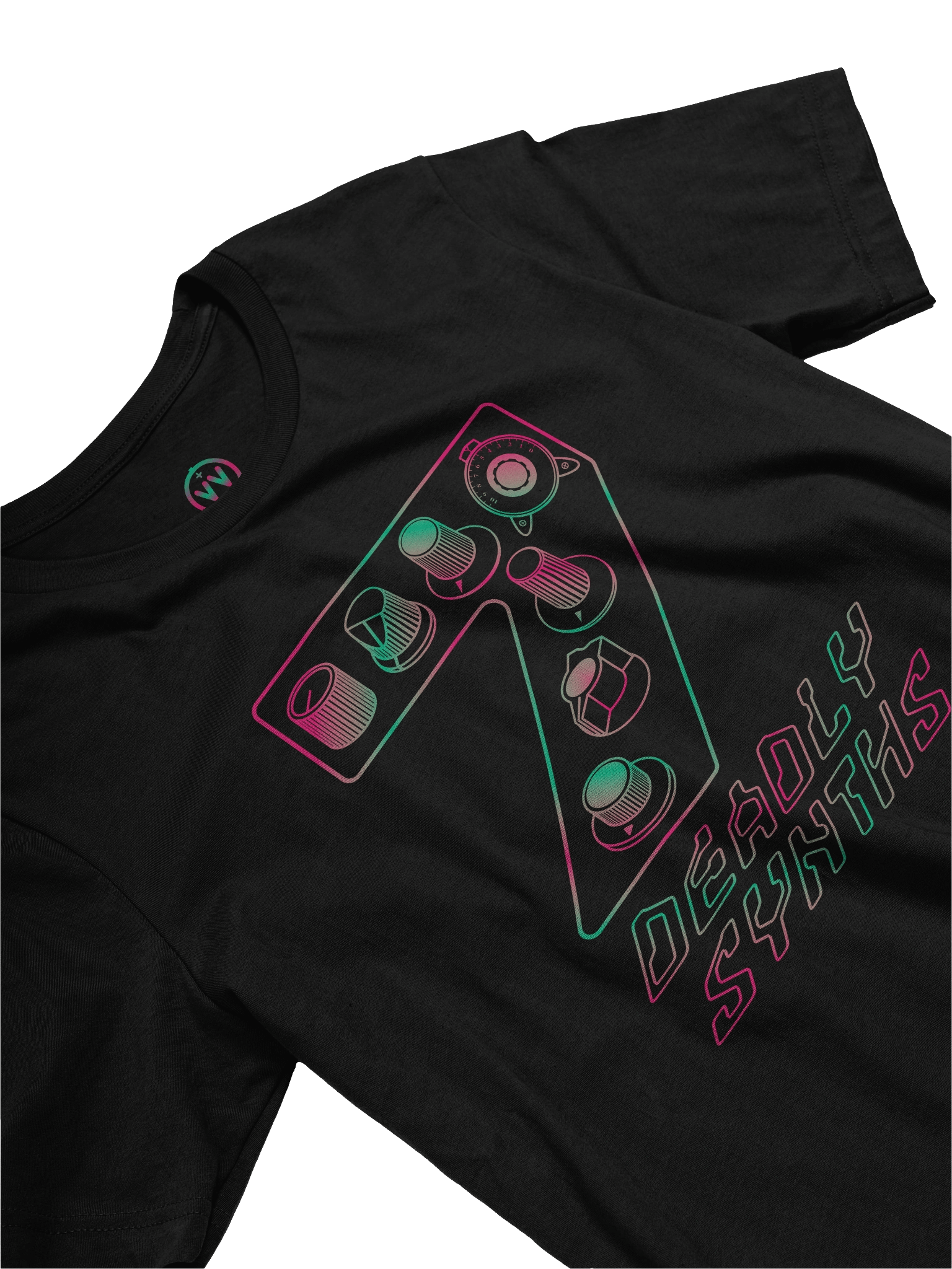 7 Synthesizer Legends T-Shirt - Seven Deadly Synths (7 Synthesis Classics) AURORA PRINT product image (5)
