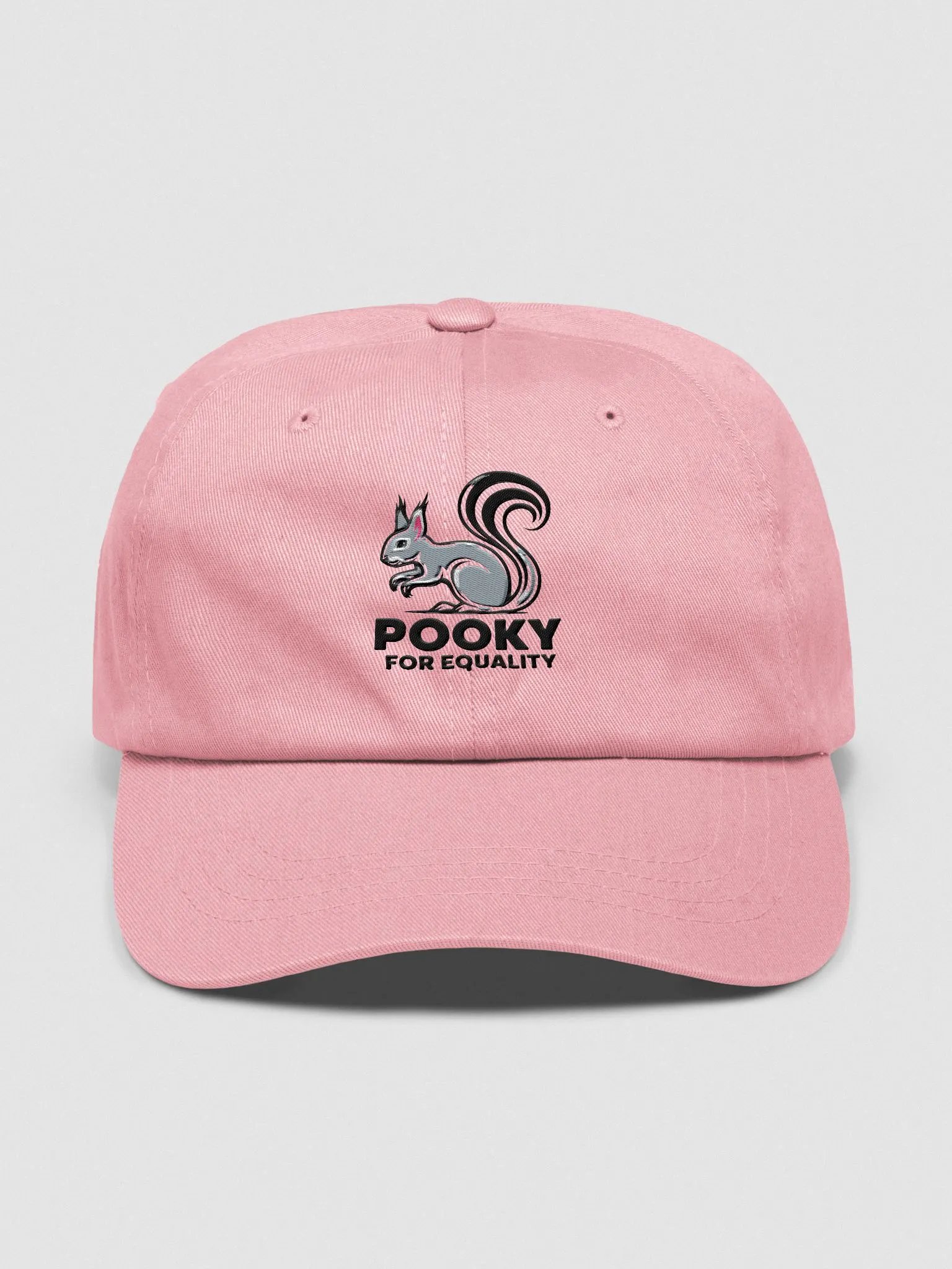 baseball hat: Pooky for equality, greyscale, minimal and understated product image (1)