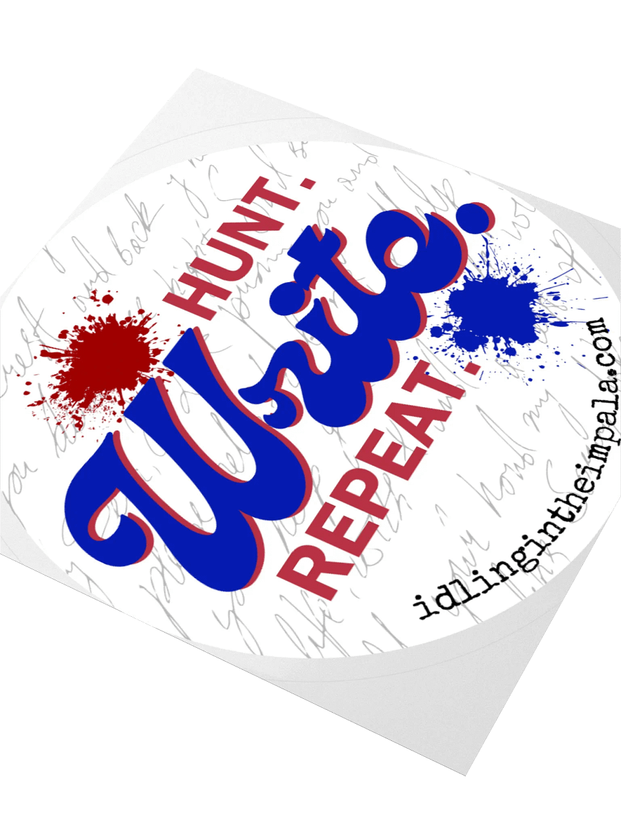 Hunt. Write. Repeat. Sticker product image (7)