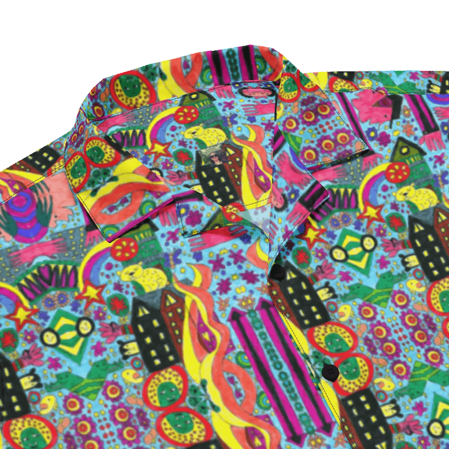 Abstract Doodle Art Joy Unisex Hawaiian Shirt product image (6)