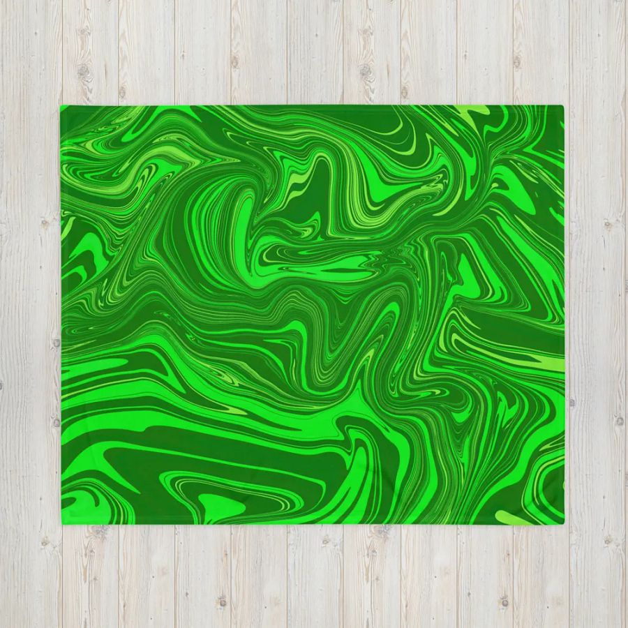 Throw Blanket - Different Shades of Green Digital Fluid Art product image (7)