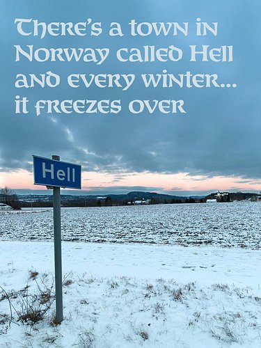 Even Hell can’t escape Scandinavian winter 🥶❄️☃️