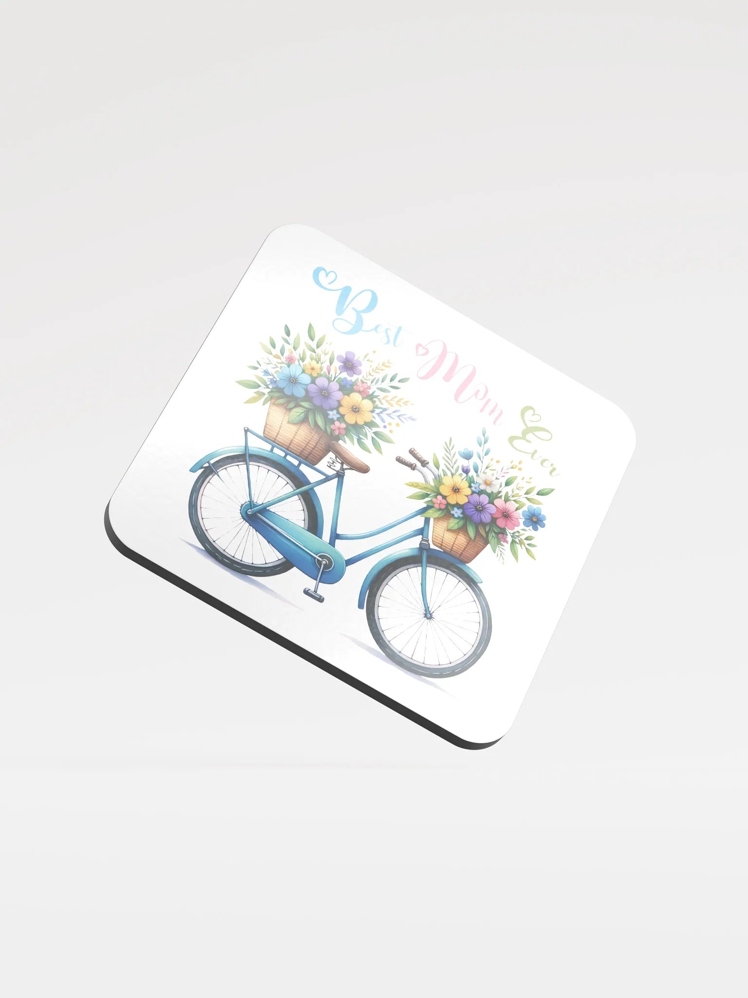Floral Bicycle Bliss "Best Mom Ever" Coaster Set product image (2)
