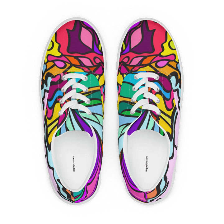 Vibrant Swirl Women's Canvas Shoes - Wave at Sunset product image (1)