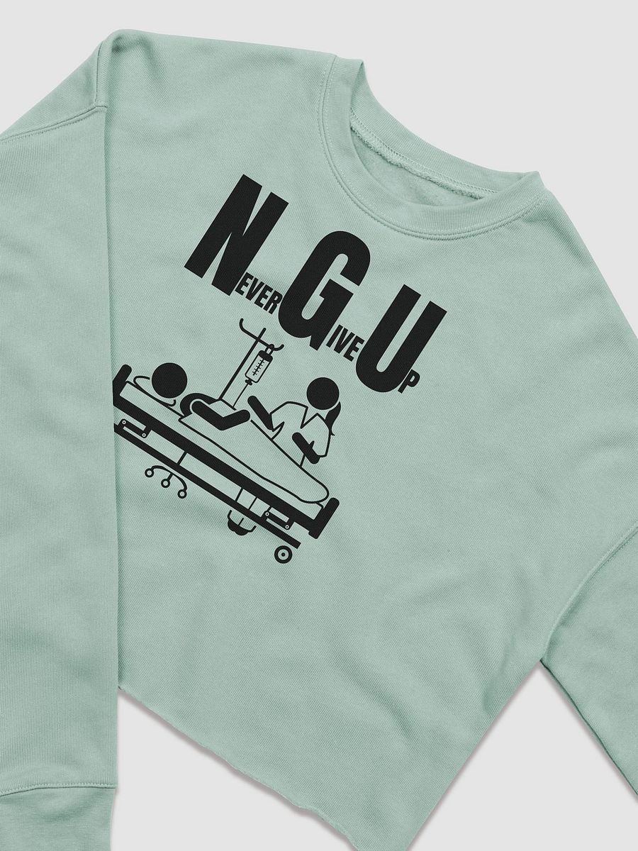 Never give up Fleece Crop Sweatshirt product image (5)