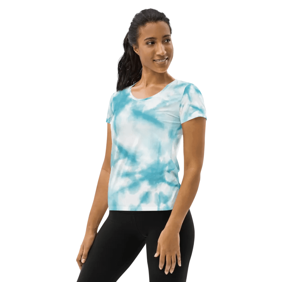 Aqua Dream All-Over Women's Athletic Tee product image (3)