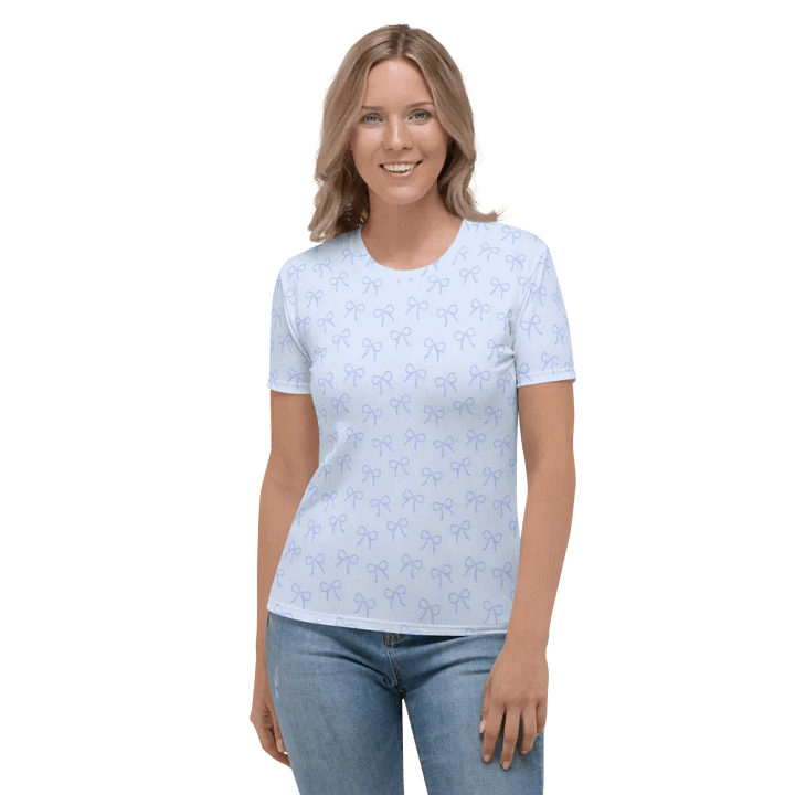 Dainty Light Blue Bows Women's T-Shirt product image (1)