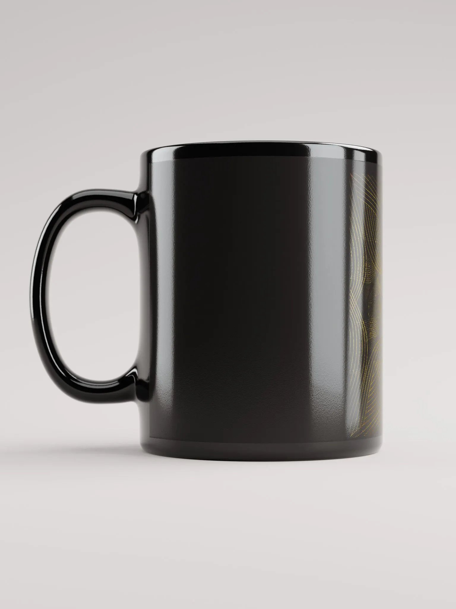 Mug with golden lines and leaf design product image (11)