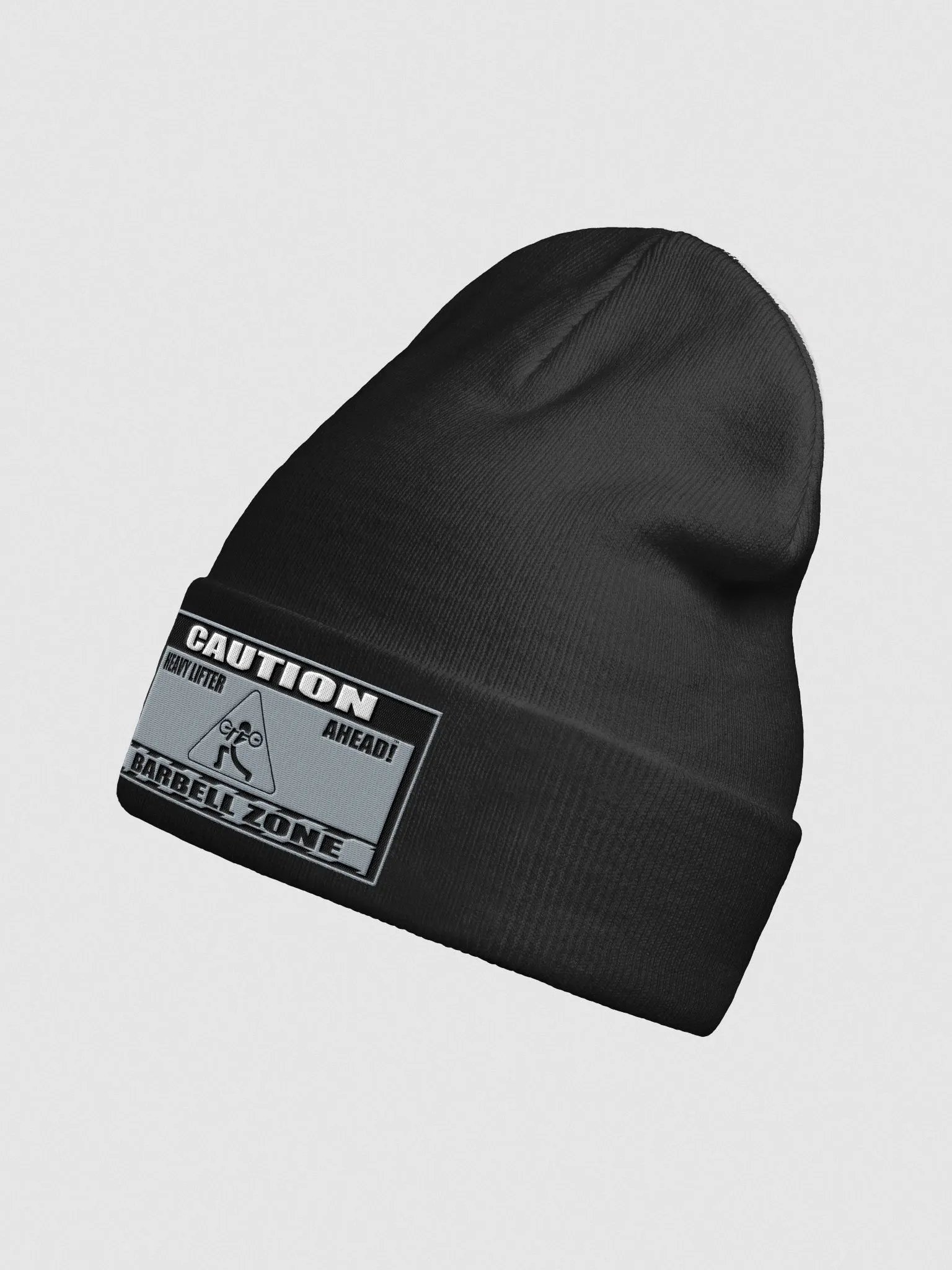 Caution Heavy Lifting Ahead Embroidered Beanie product image (2)