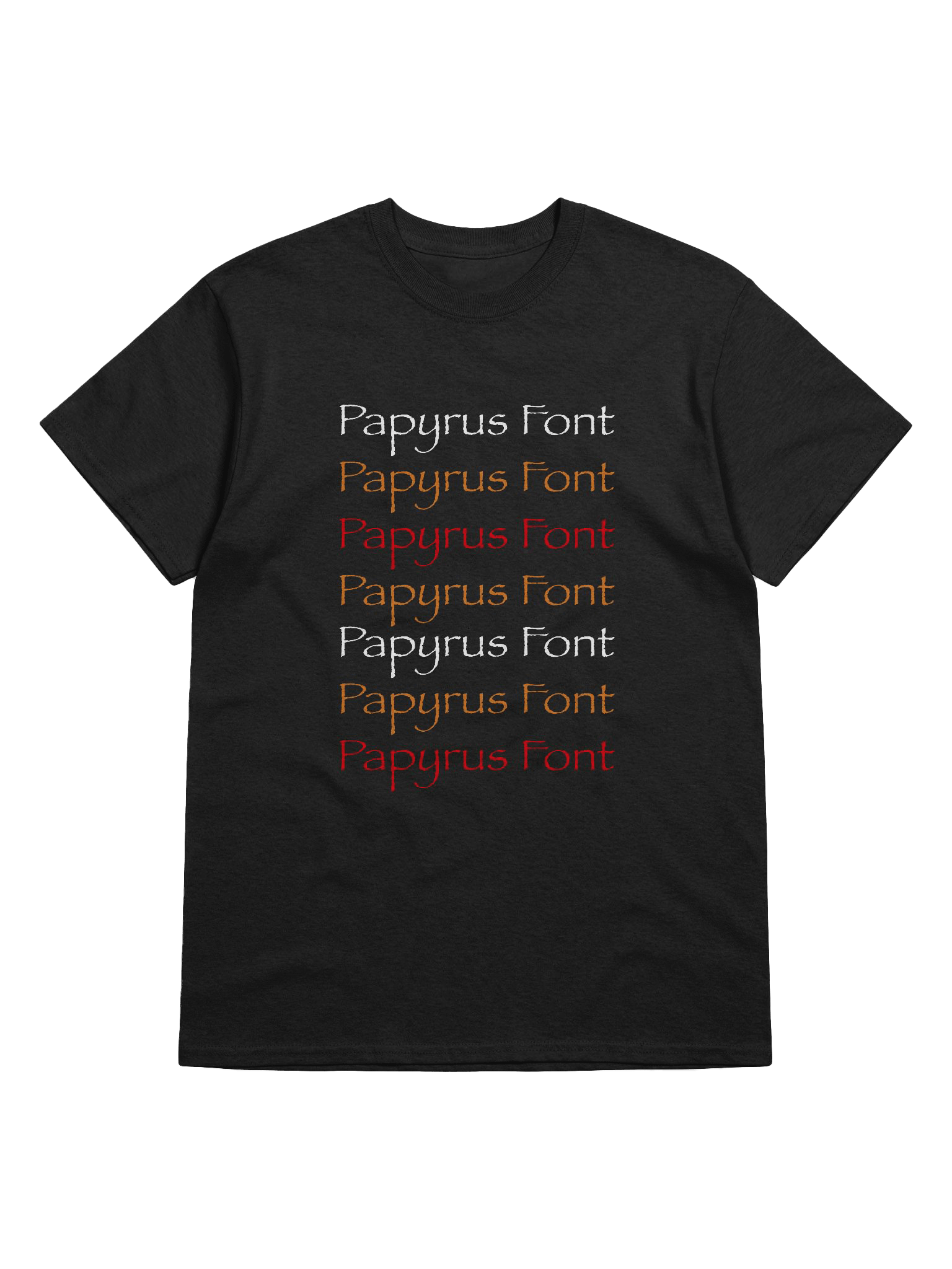 Papyrus Font Black Shirt product image (1)