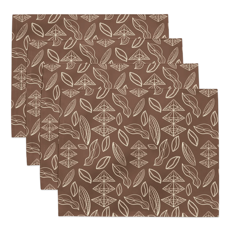 El Yunque Brew Bliss: Abstract Coffee Bean Earthy Placemats product image (4)