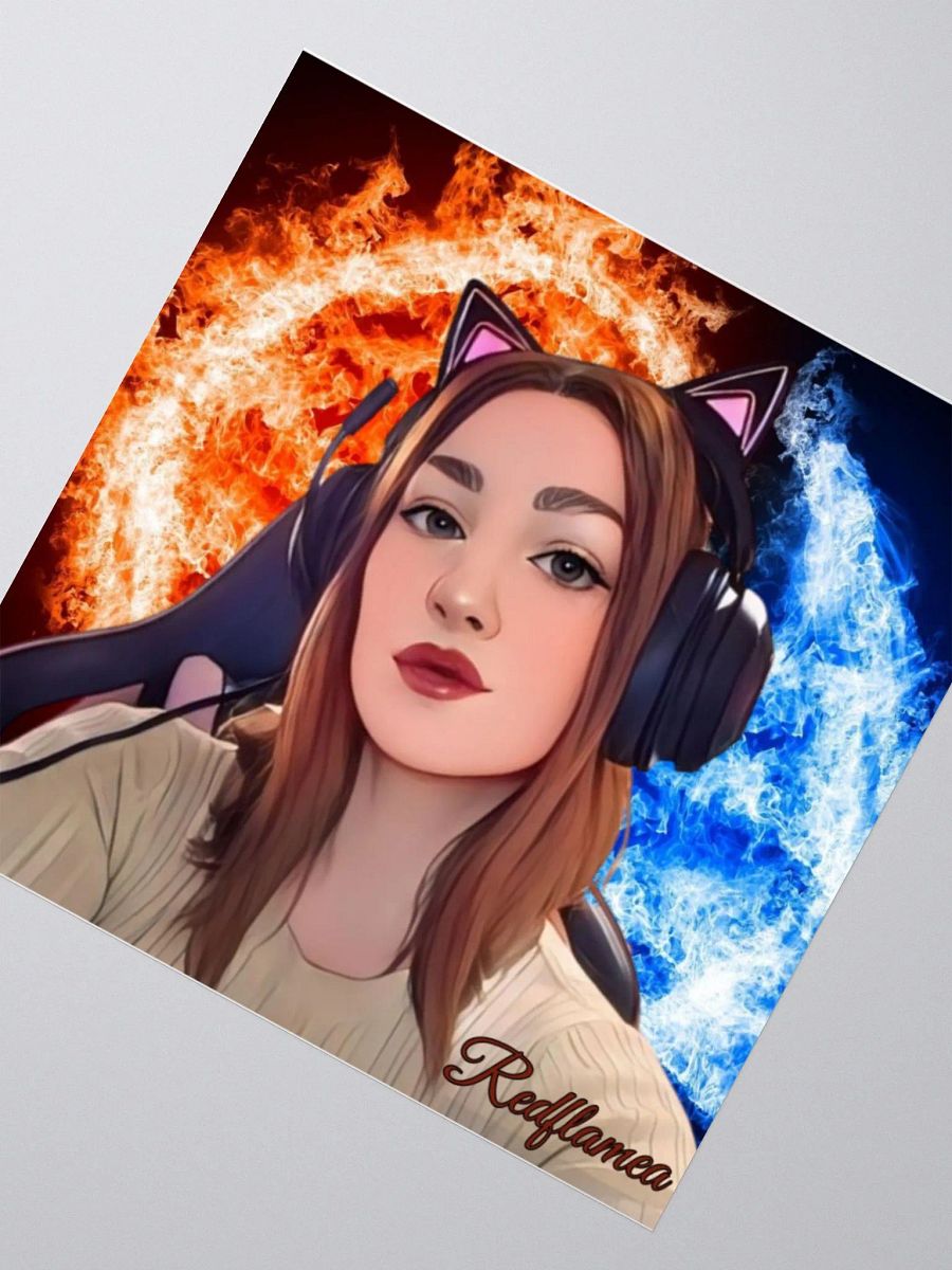 Red gamer sticker product image (3)