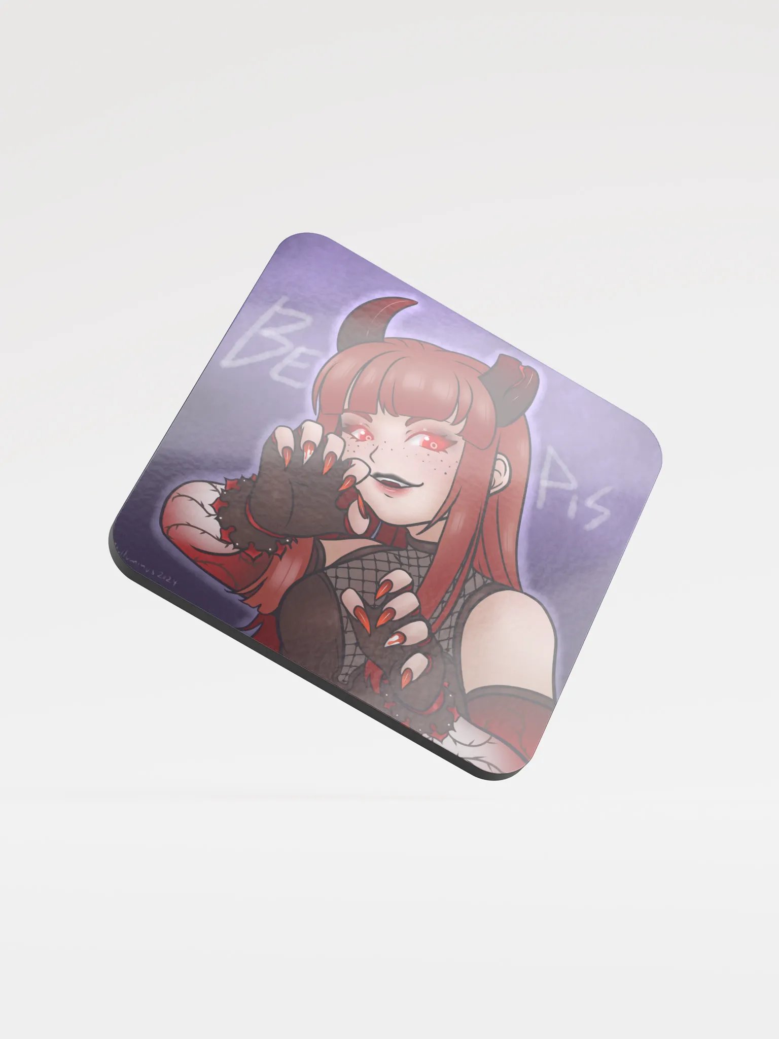 Demonic Glossed Cork Coaster product image (1)