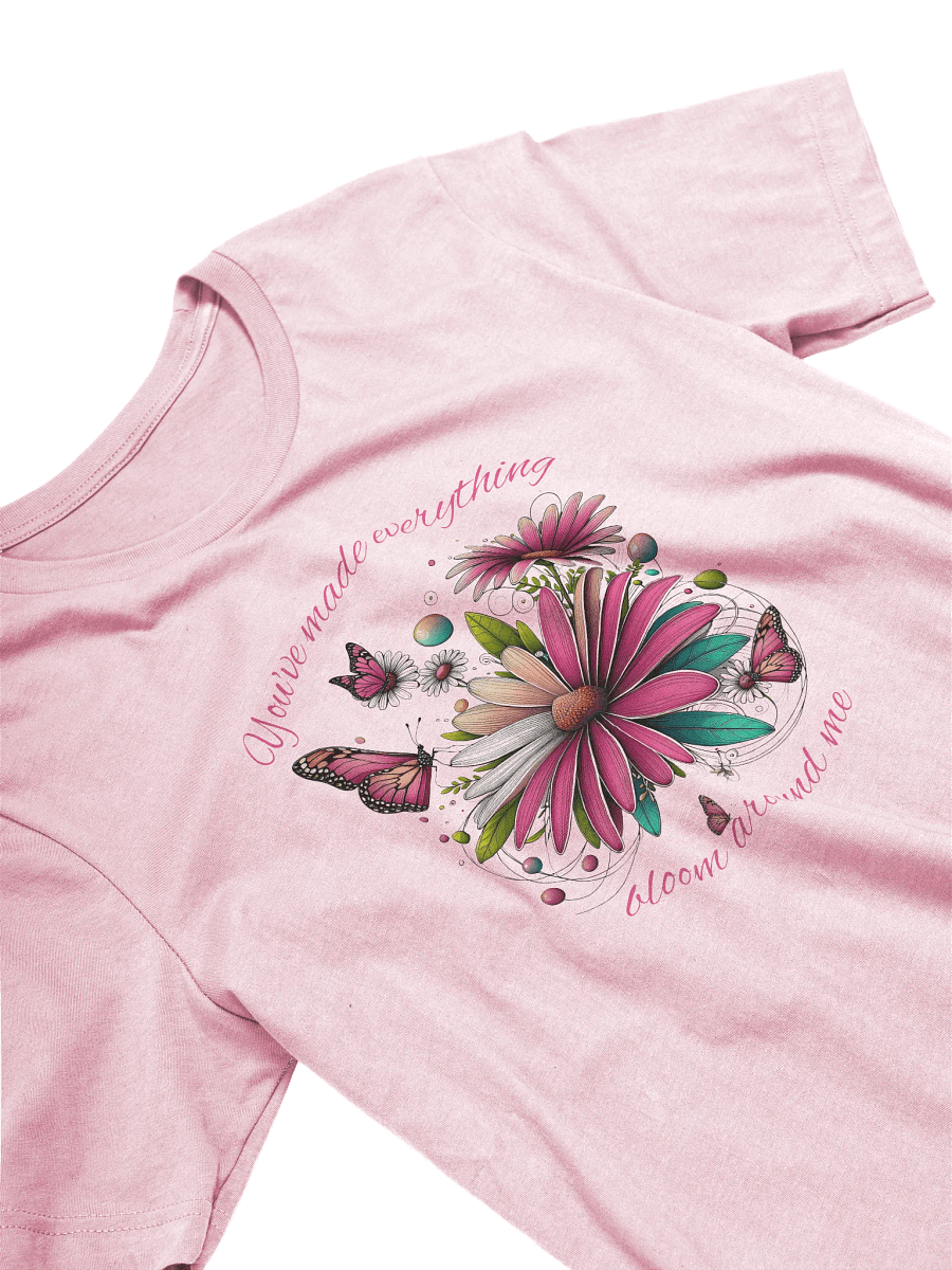 Butterfly and Daisy Blossom T-Shirt, Floral Nature Tee, Boho Aesthetic Shirt, Garden Lover Gift, Inspirational Wildflower Design product image (3)