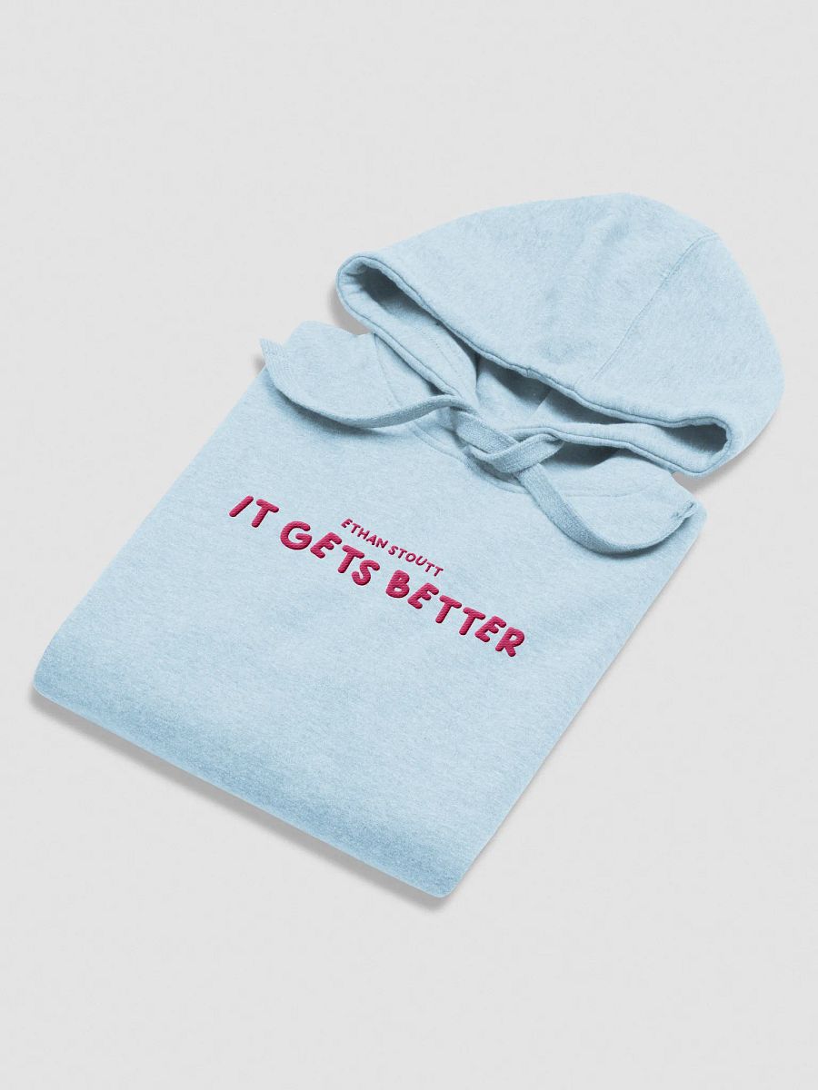 'It Gets Better' Embroidery Unisex Hoodie product image (4)