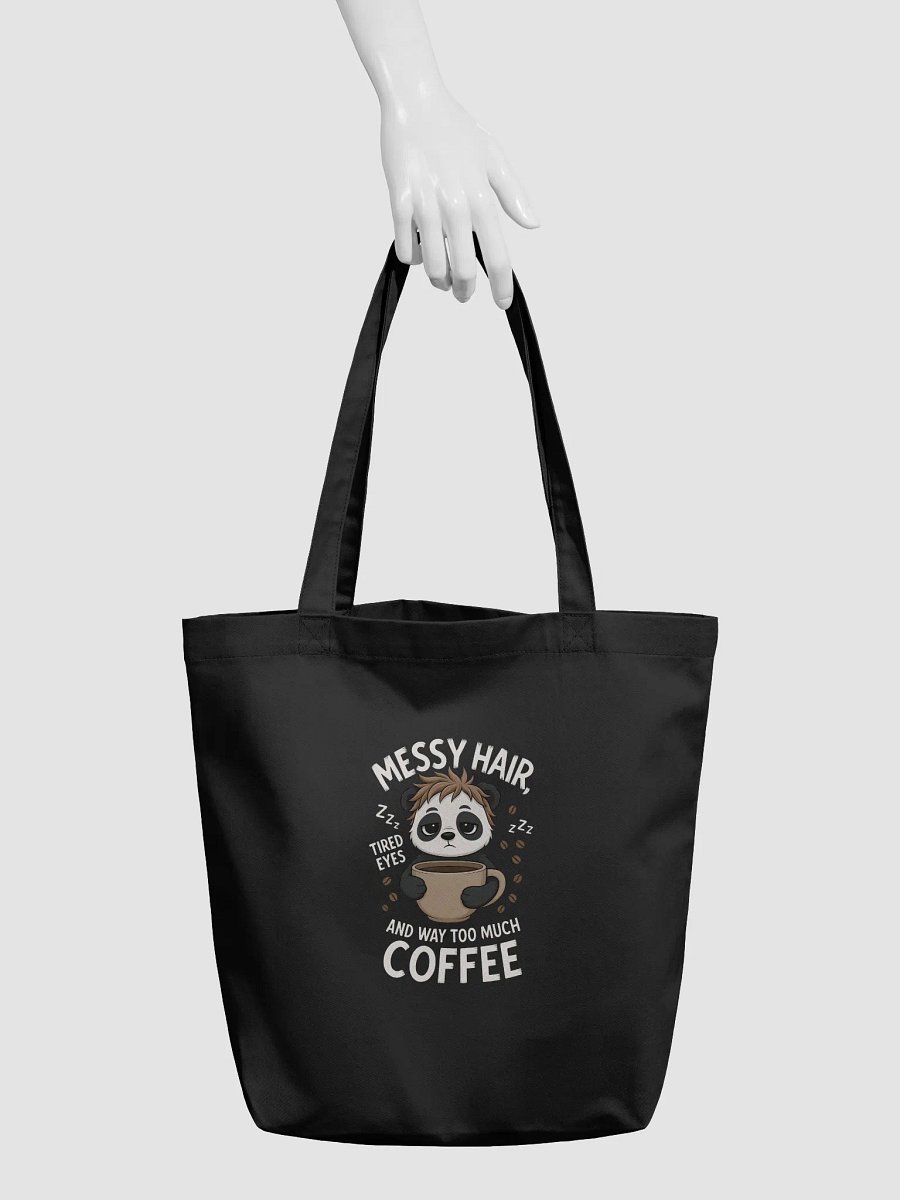 Sleepy Panda Messy Hair, Don't Care Tote Bag product image (3)