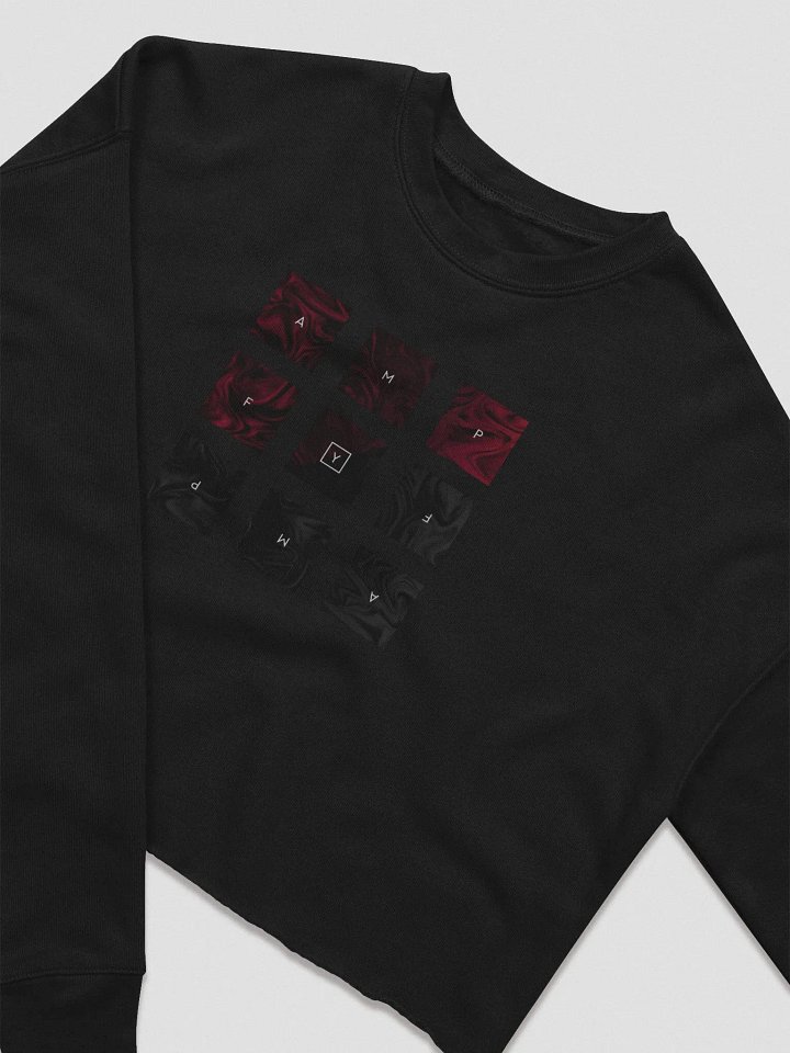 [ampfy Marble Print] Bella+Canvas Women's Fleece Crop Sweatshirt product image (2)