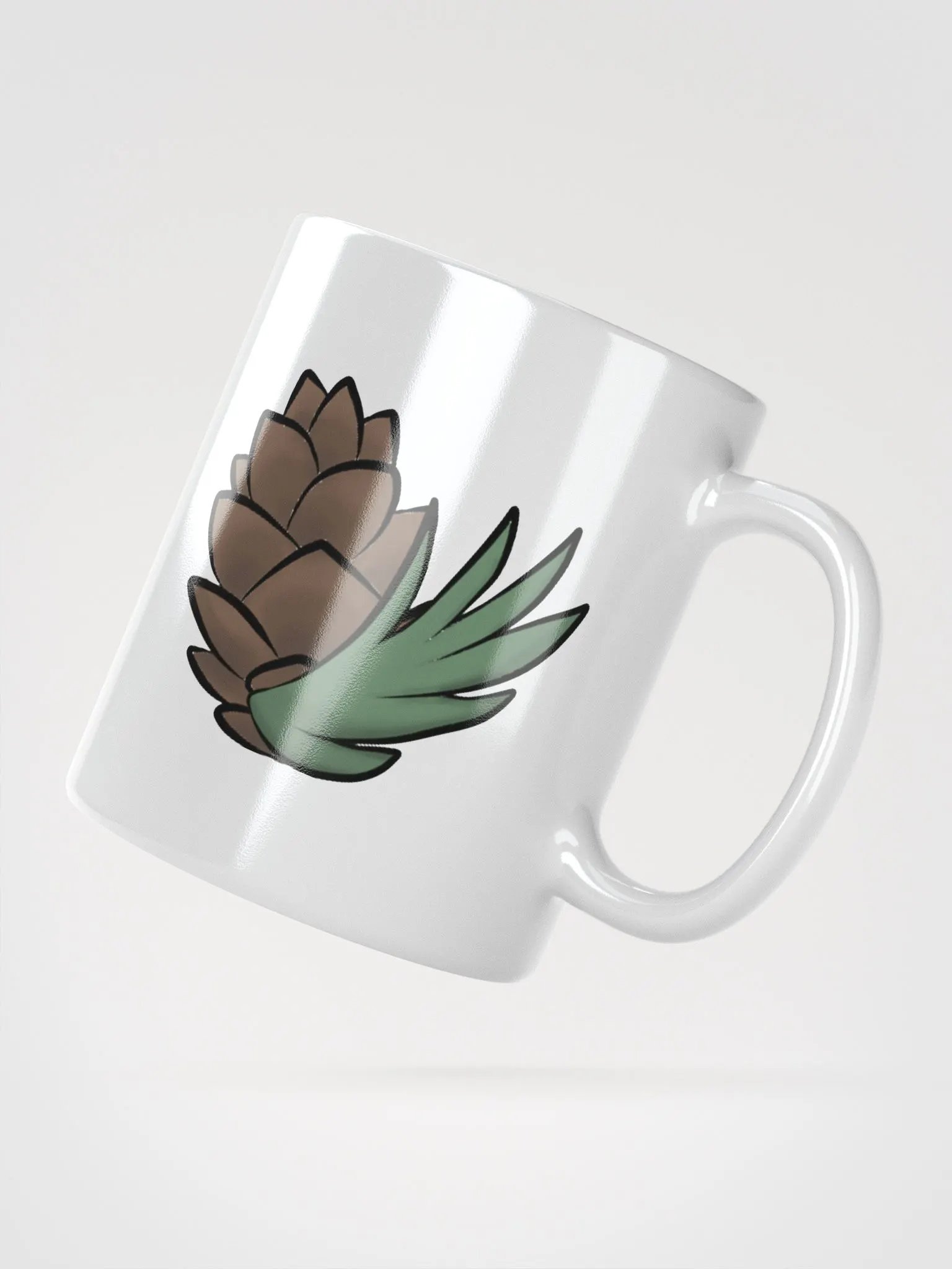 Luna Song Pinecone Mug (White - Microwave/Dishwasher Safe)) product image (2)