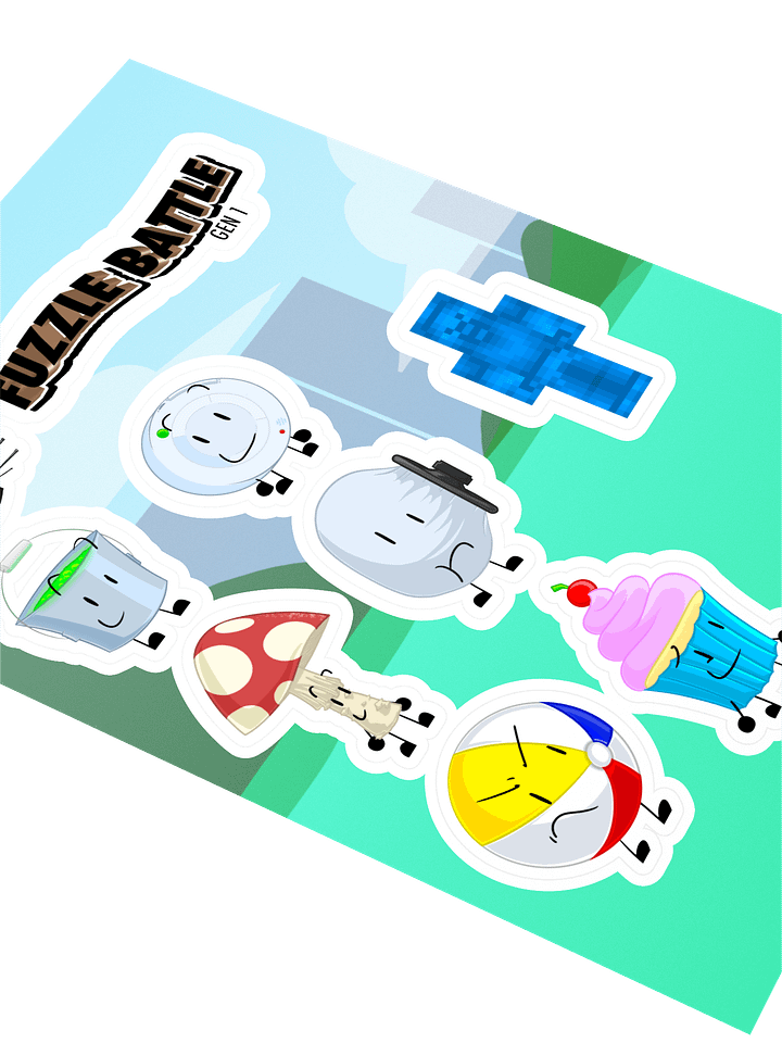 Fuzzle Battle Gen 1 Sticker Sheet product image (2)
