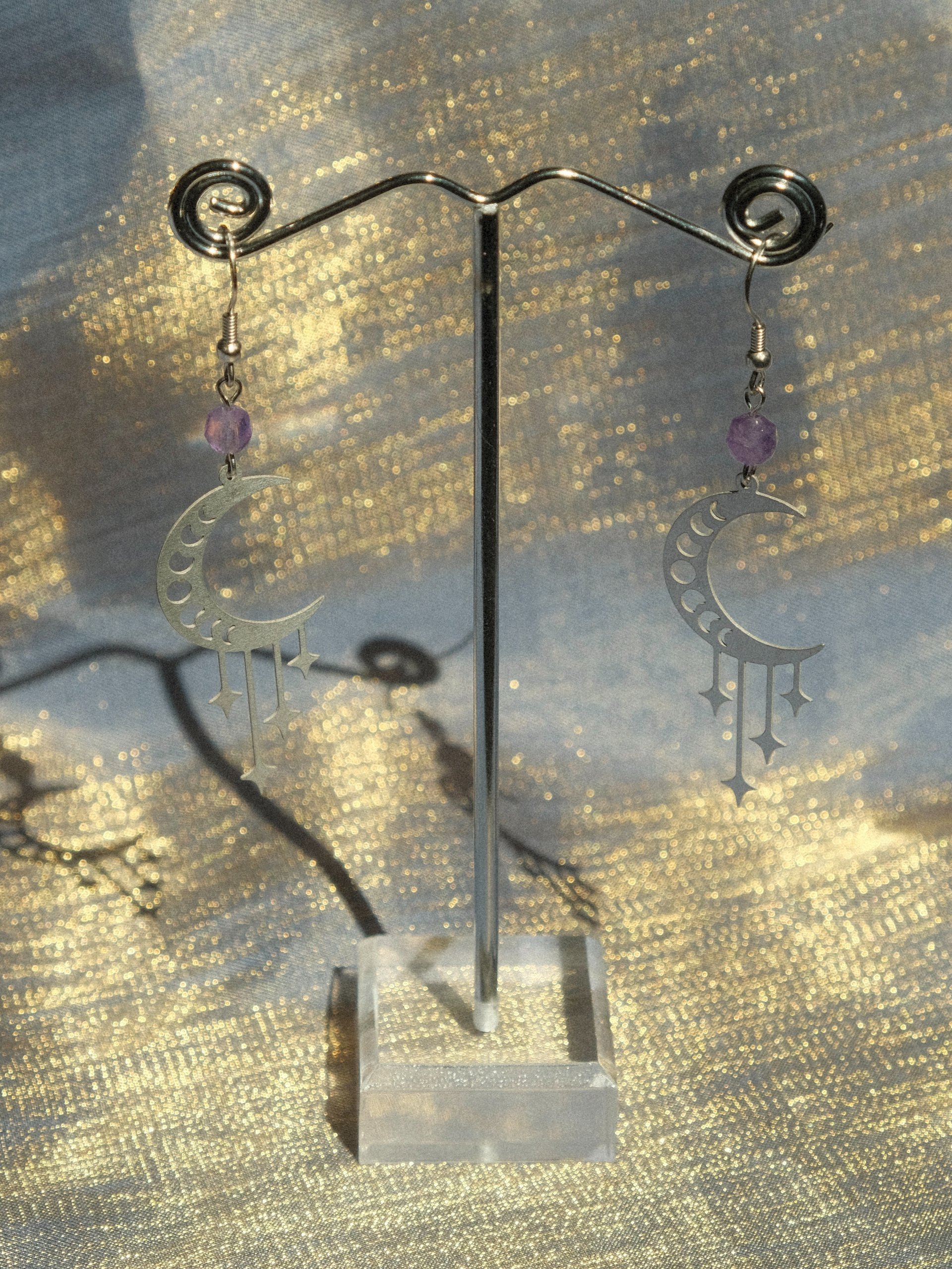 Amethyst Lunar Drip Earrings product image (10)