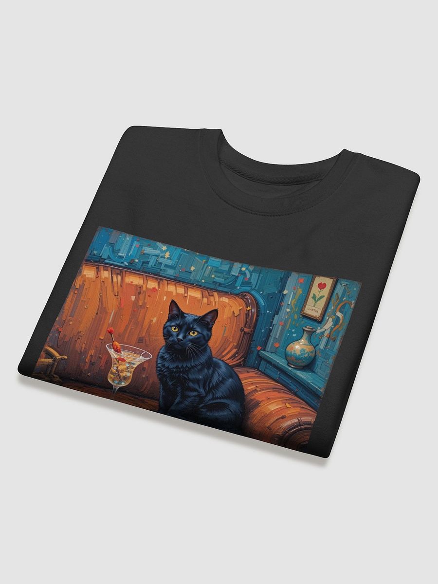 BLACK CAT ON COUCH NEXT TO MARTINI product image (4)