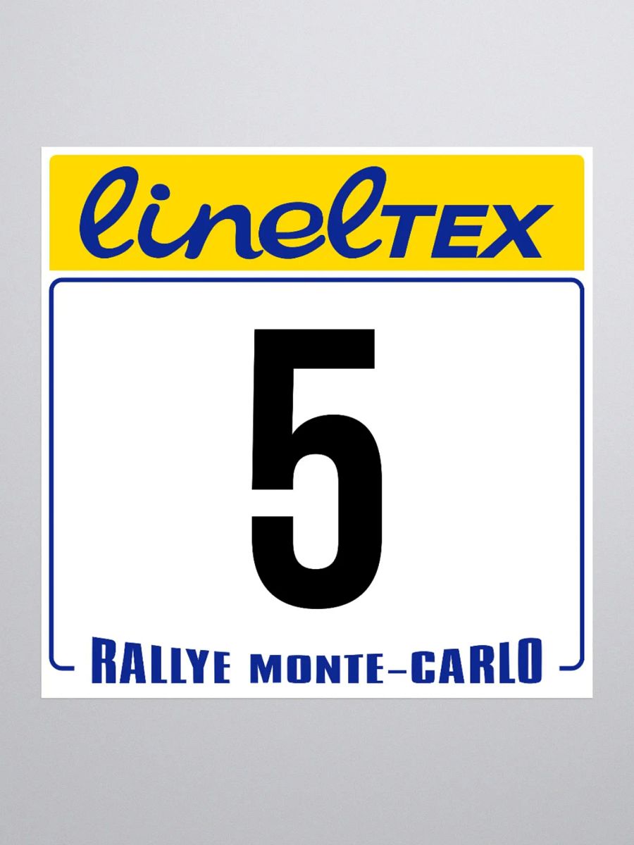 3x3 Sticker / Carlos Sainz / 1998 Rallye Monte-Carlo Number 5 product image (2)