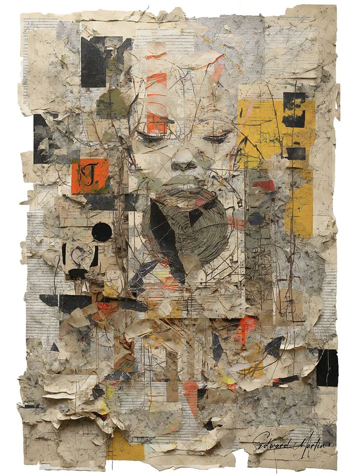 'Mental Salvation' by Edward Martin Mixed Media Collage product image (1)