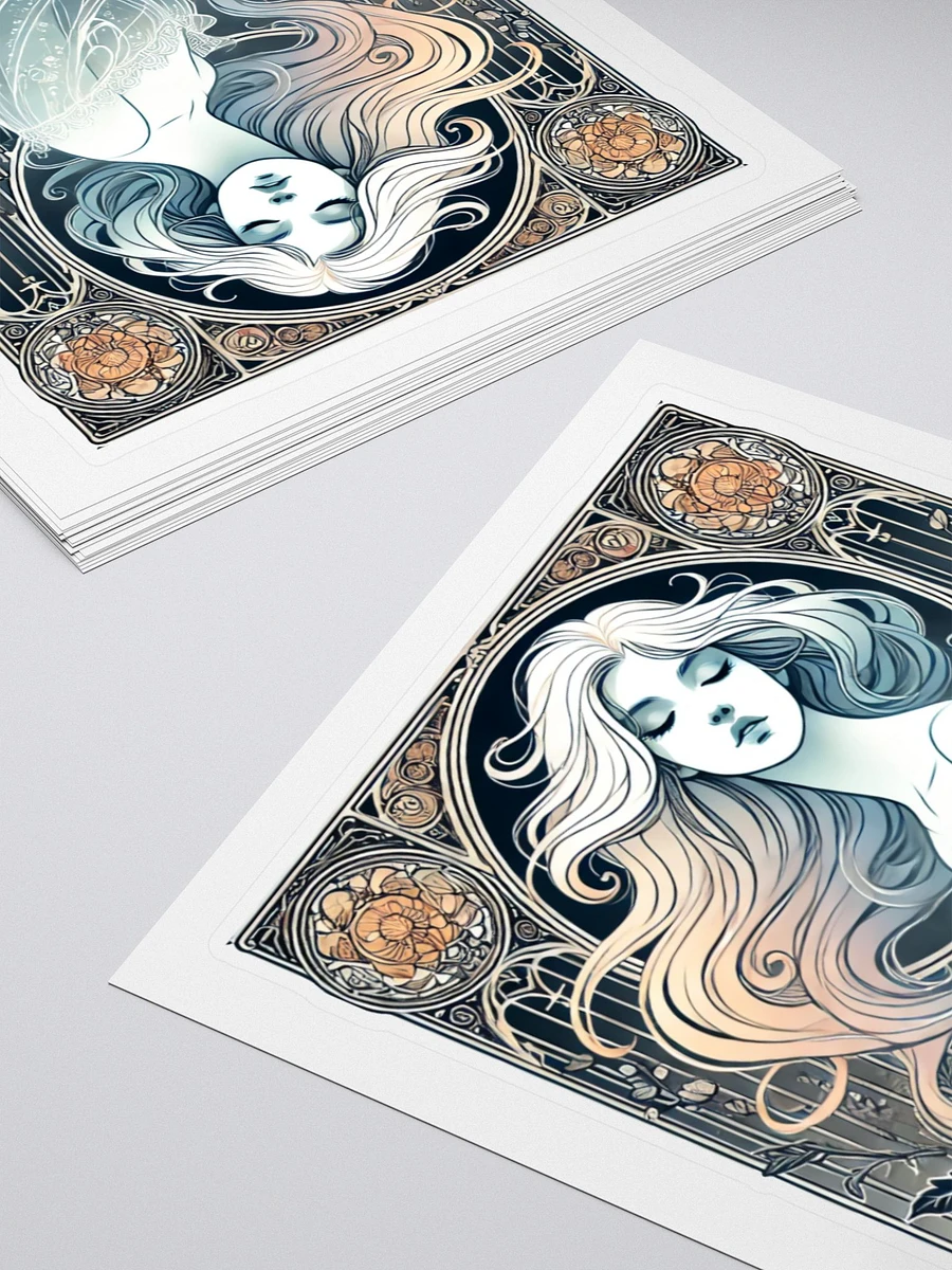 Art Nouveau Ghostly Woman Vinyl Sticker – Ethereal Elegance 🌿👻 product image (12)