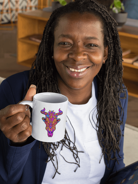 Neon Bull Skull - Coffee Mug product image (19)