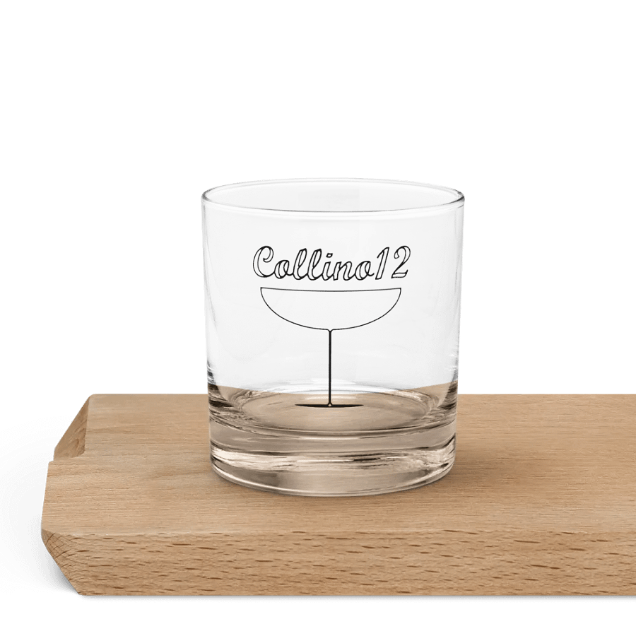 Collino12 Black Logo Rocks Glass product image (5)
