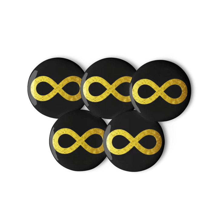 Golden Infinity Pin Set (No Overlap Lines) product image (2)