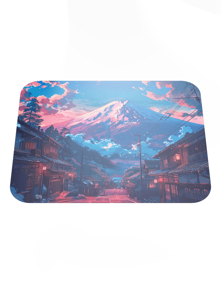 Mountain Village Anime Style Mouse Pad by Treasure Pie product image (3)