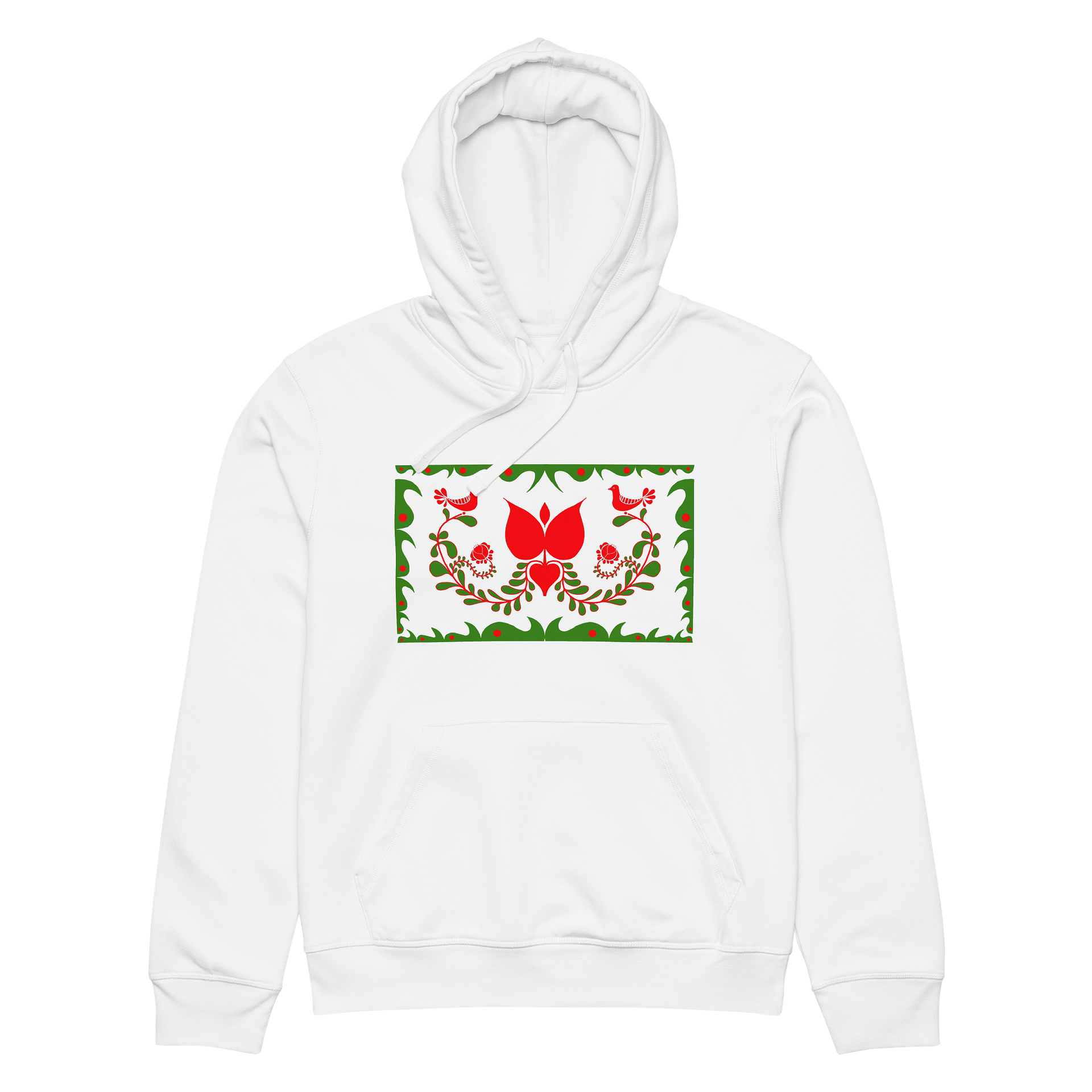 Elegant Hungarian Lovebirds Decorative Organic Hoodie product image (6)