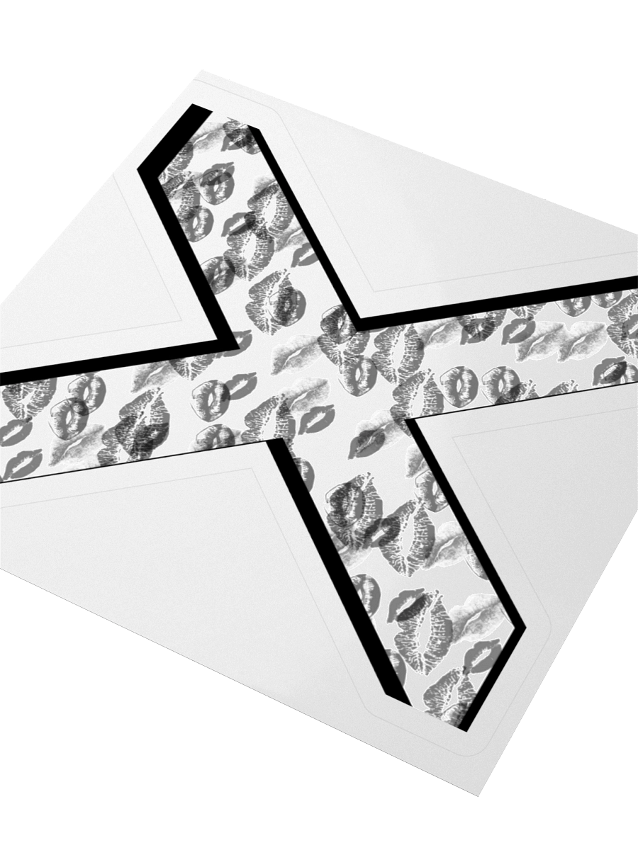 White X Black Lipstick Kisses | Kiss-cut Sticker product image (3)