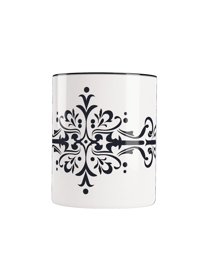 Elegant Floral Divider Ceramic Mug product image (1)