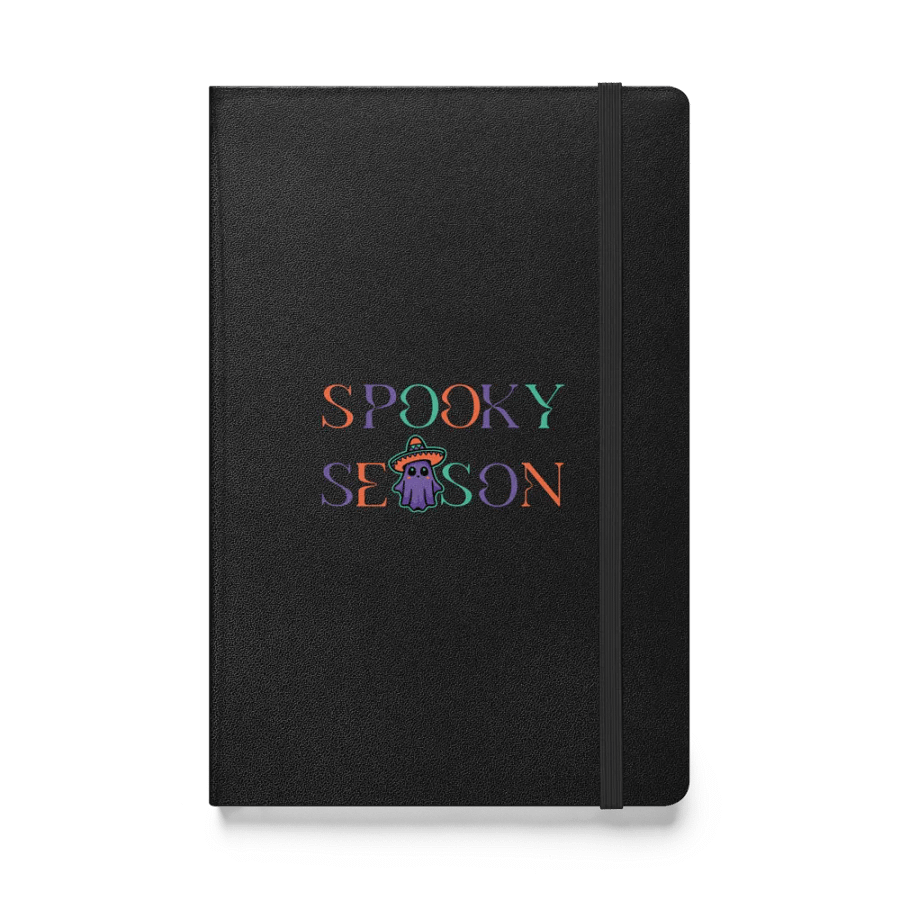 Spooky Season Sombrero Ghost Colorful Hardcover Bound Lined Notebook product image (1)