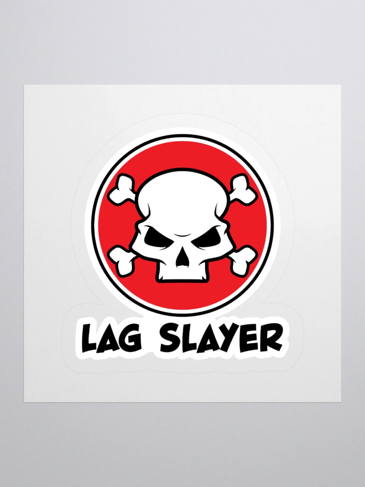 Lag Slayer Gamer Skull Sticker product image (3)