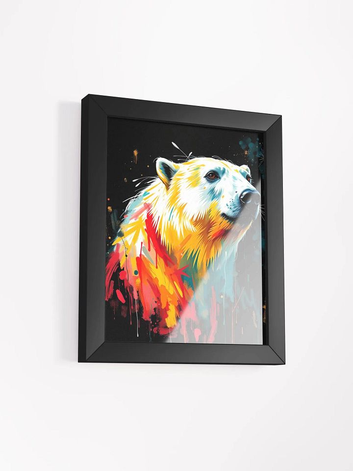 Charming polar bear, Ayous Wood Framed Matte Poster product image (8)