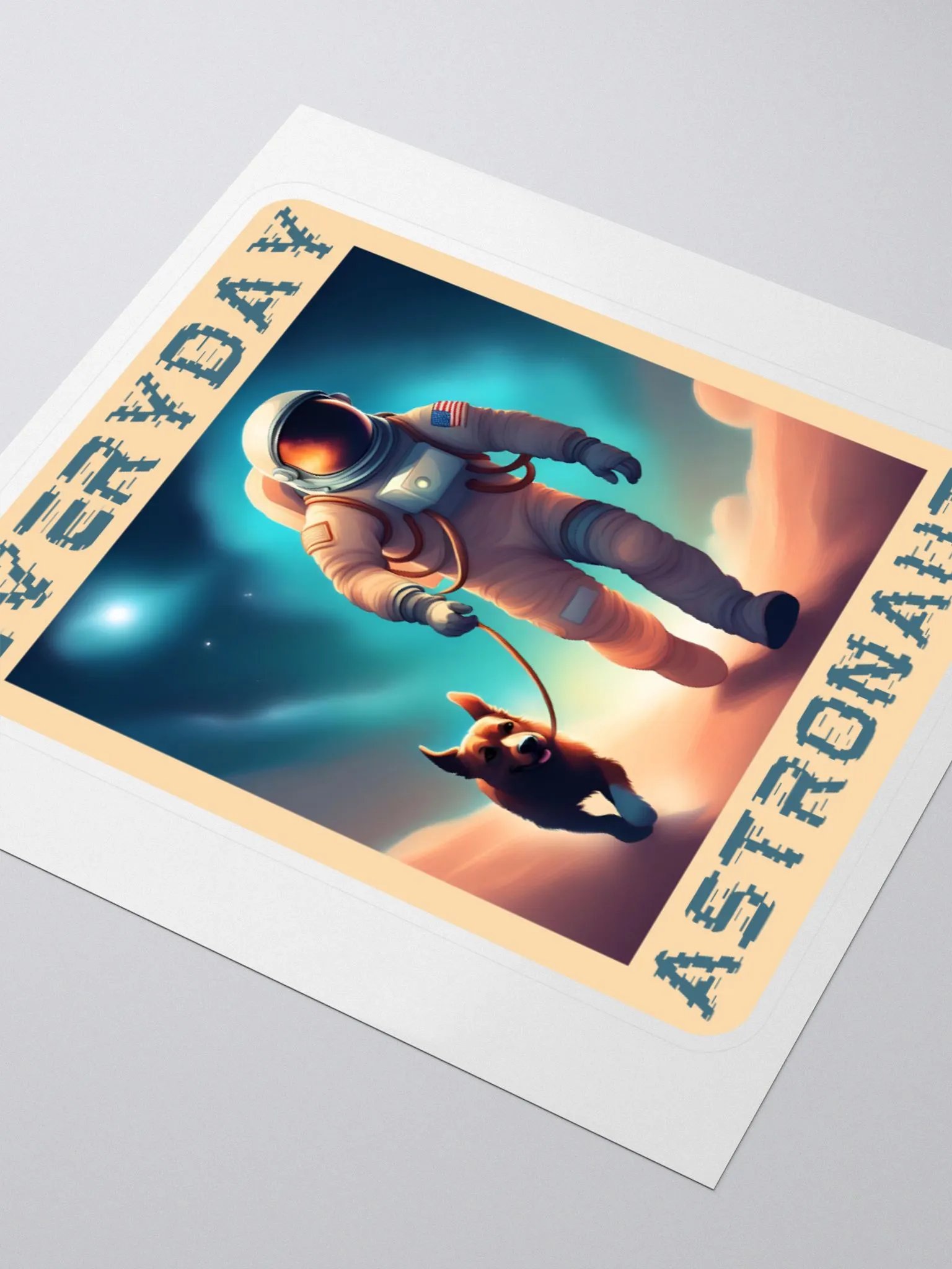 Everyday Astronaut Walking the Dog Stickers product image (8)