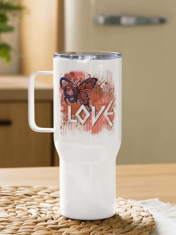Love Soft Grunge Snake Butterfly Travel Mug w/ Handle product image (2)