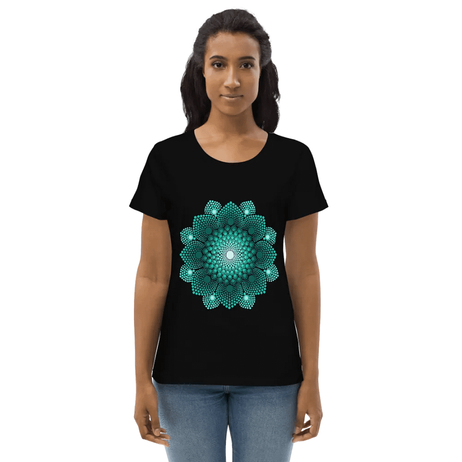 Turquoise Dot Mandala Eco T-Shirt product image (8)