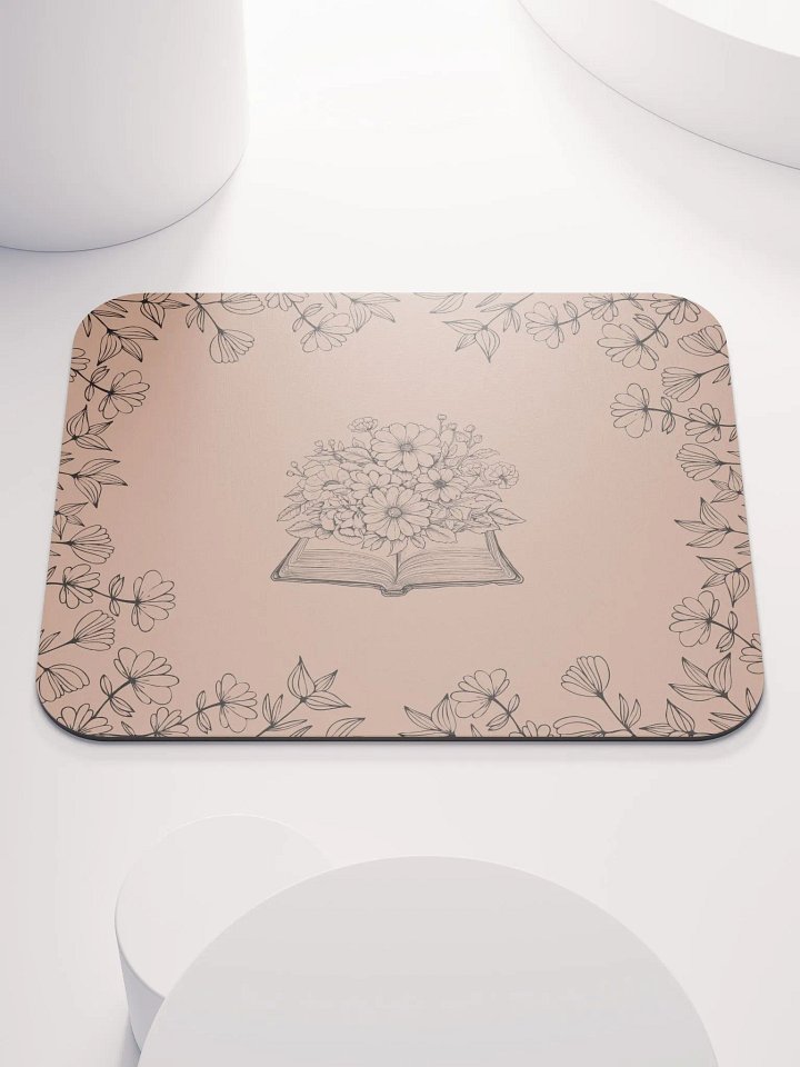 sunflowers and books mousepad product image (1)