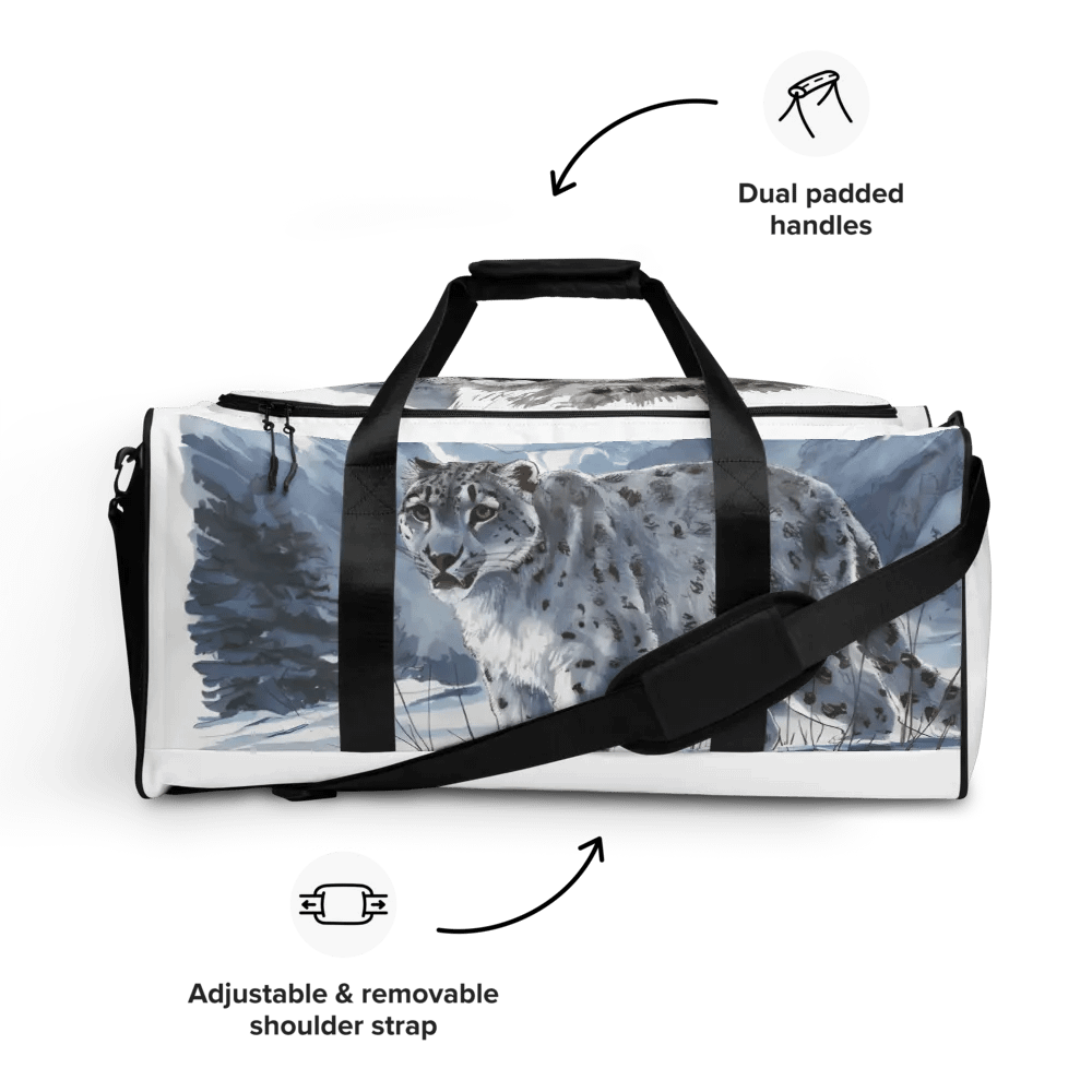 Snow Leopard Stalker Duffle Bag product image (5)