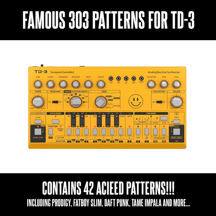 Famous 303 Patterns for TD-3 product image (2)