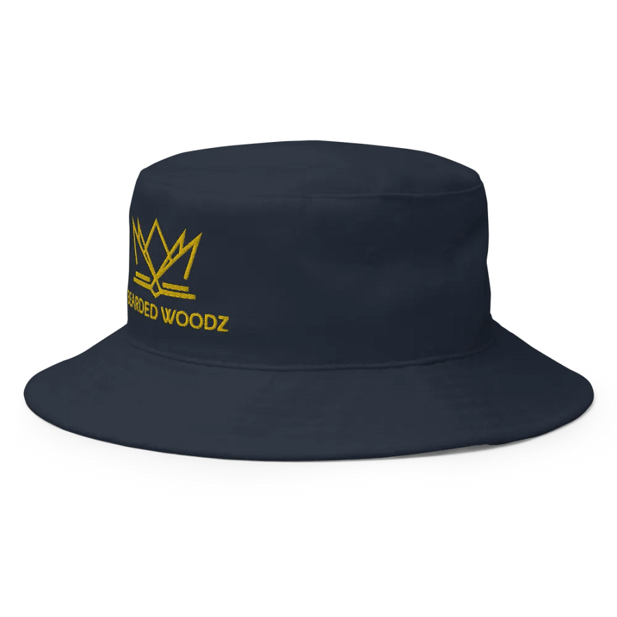 Bearded Woodz Navy Bucket Hat (Gold Embroidery) product image (2)