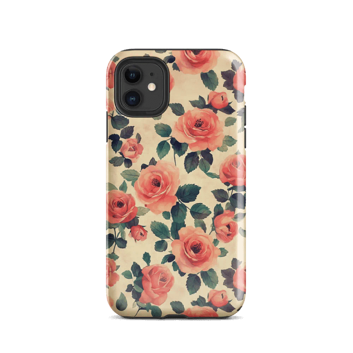 Pink Vintage Roses Pattern - Tough Phone Case product image (2)