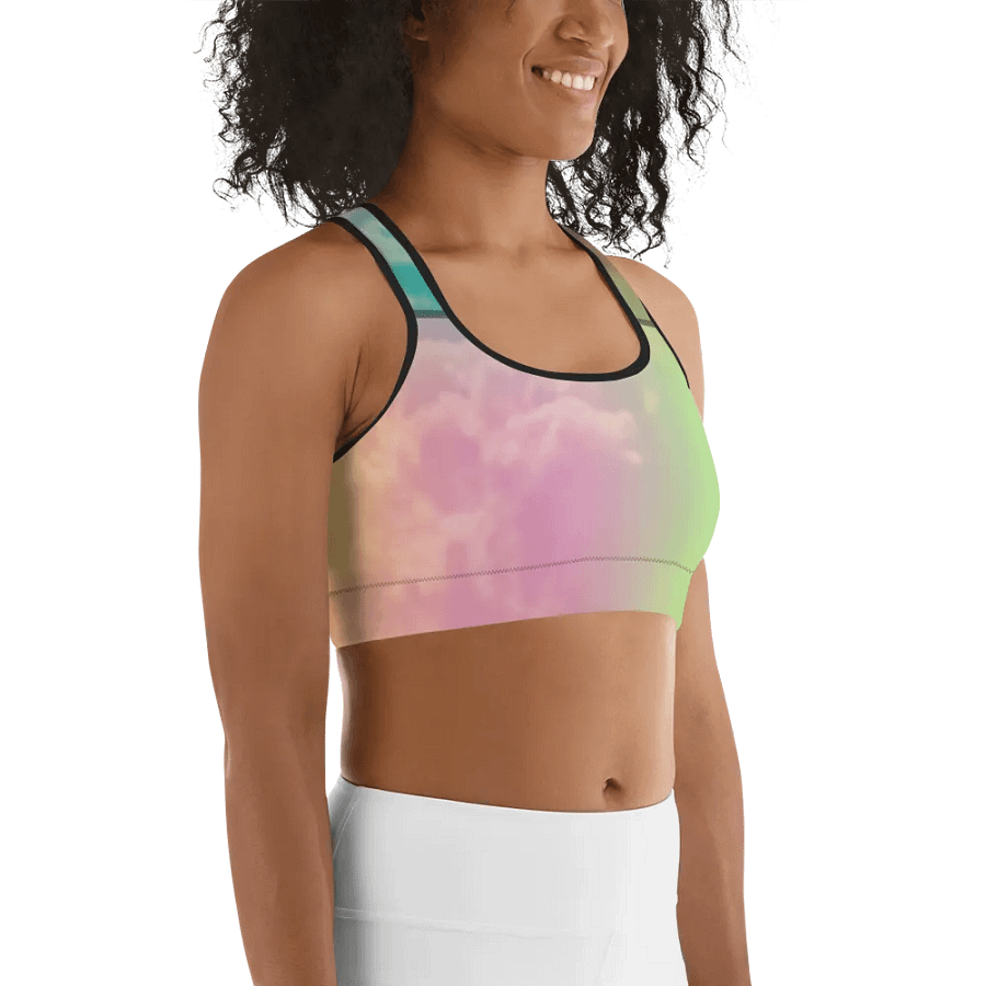 Blur cloud rainbow Design Sports Bra - V11 product image (11)
