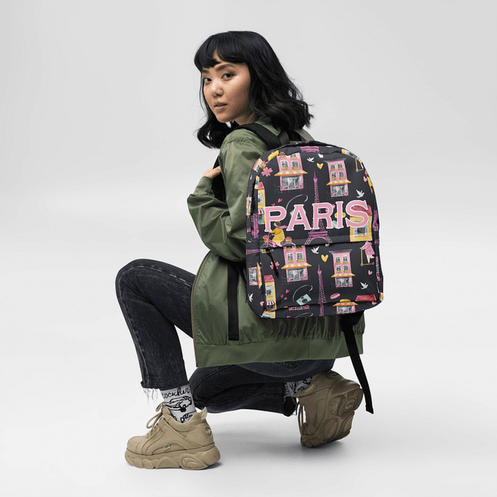 'La Vie Parisienne' All-Over Printed Backpack product image (2)