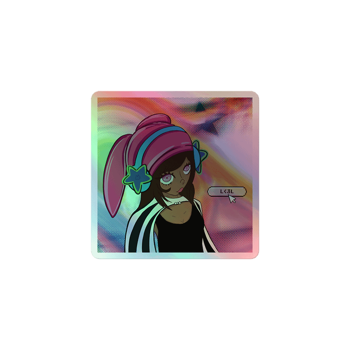 party grl holographic sticker product image (1)
